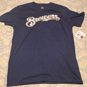Christian Yelich jersey, Size M, NWT, Smoke free and dog free home.